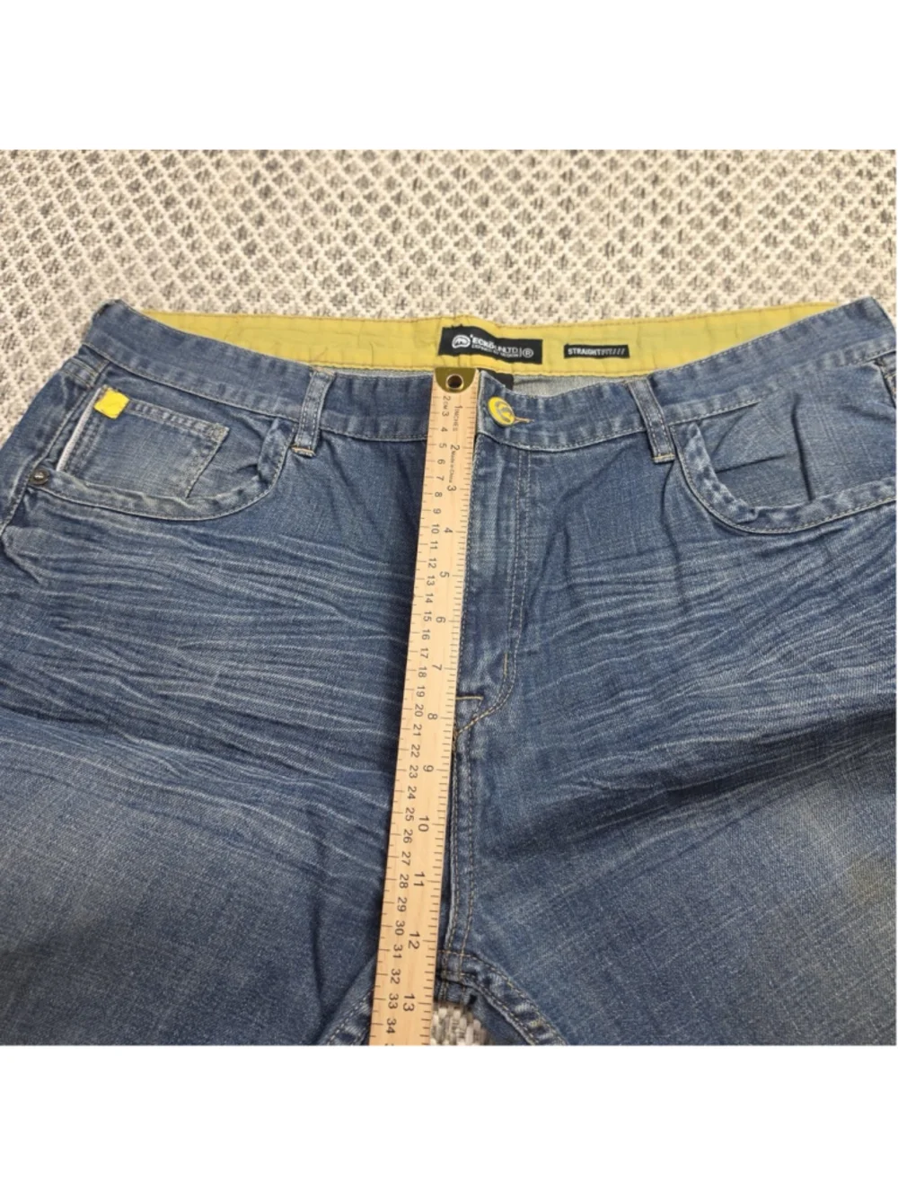 Ecko Unltd Straight Fit Jeans Men’s W40 Blue Denim 100% Cotton Streetwear Y2K